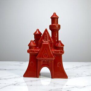 Disney Parks Authentic Original Red Ceramic Castle Collectible Decor Item